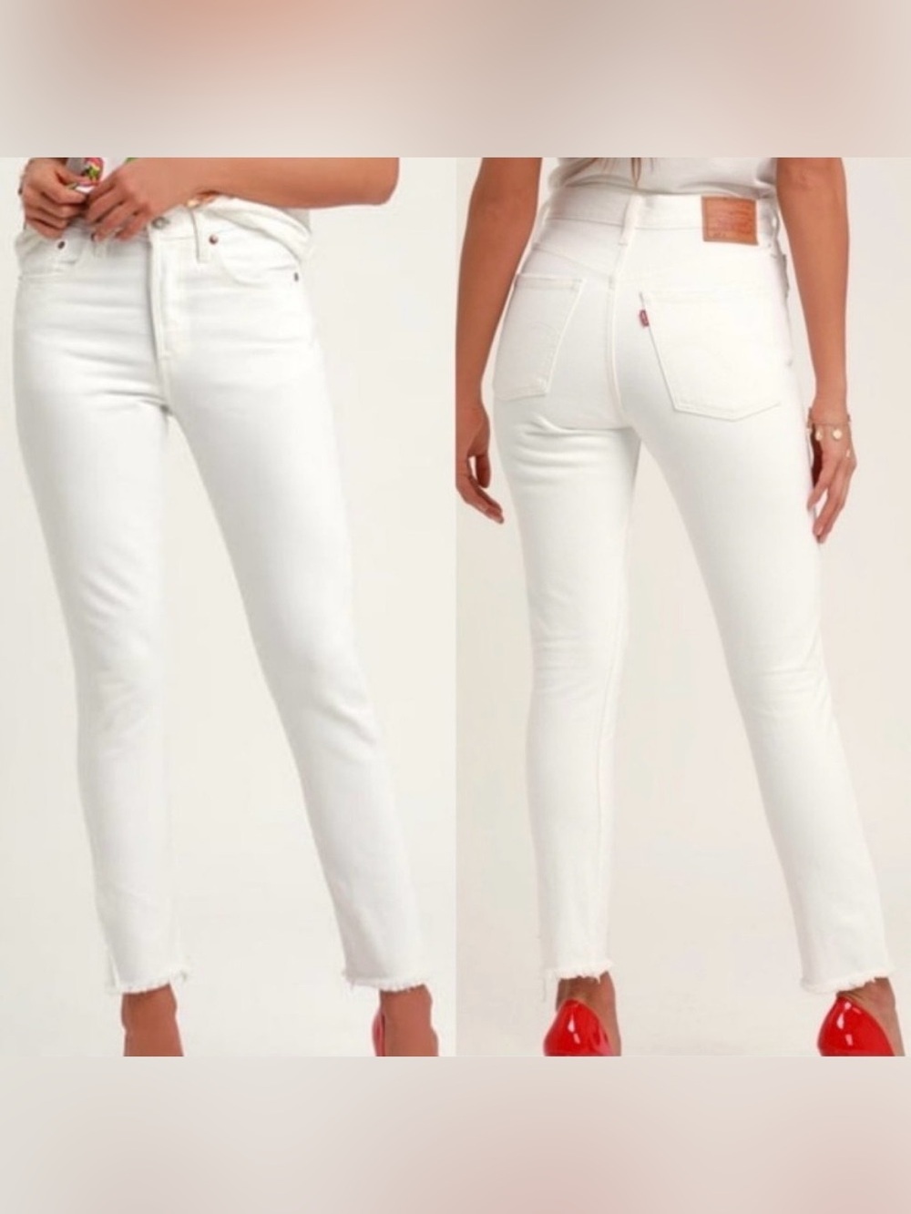 NWT Levi’s Aritzia 501 Skinny Denim Jeans Button Fly Raw Hem Size 30x28